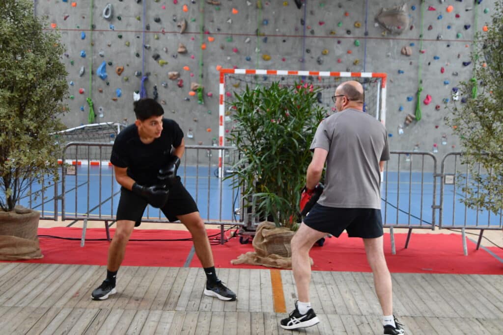 démonstration par le club des arts martiaux de Couffé de boxe anglaise.