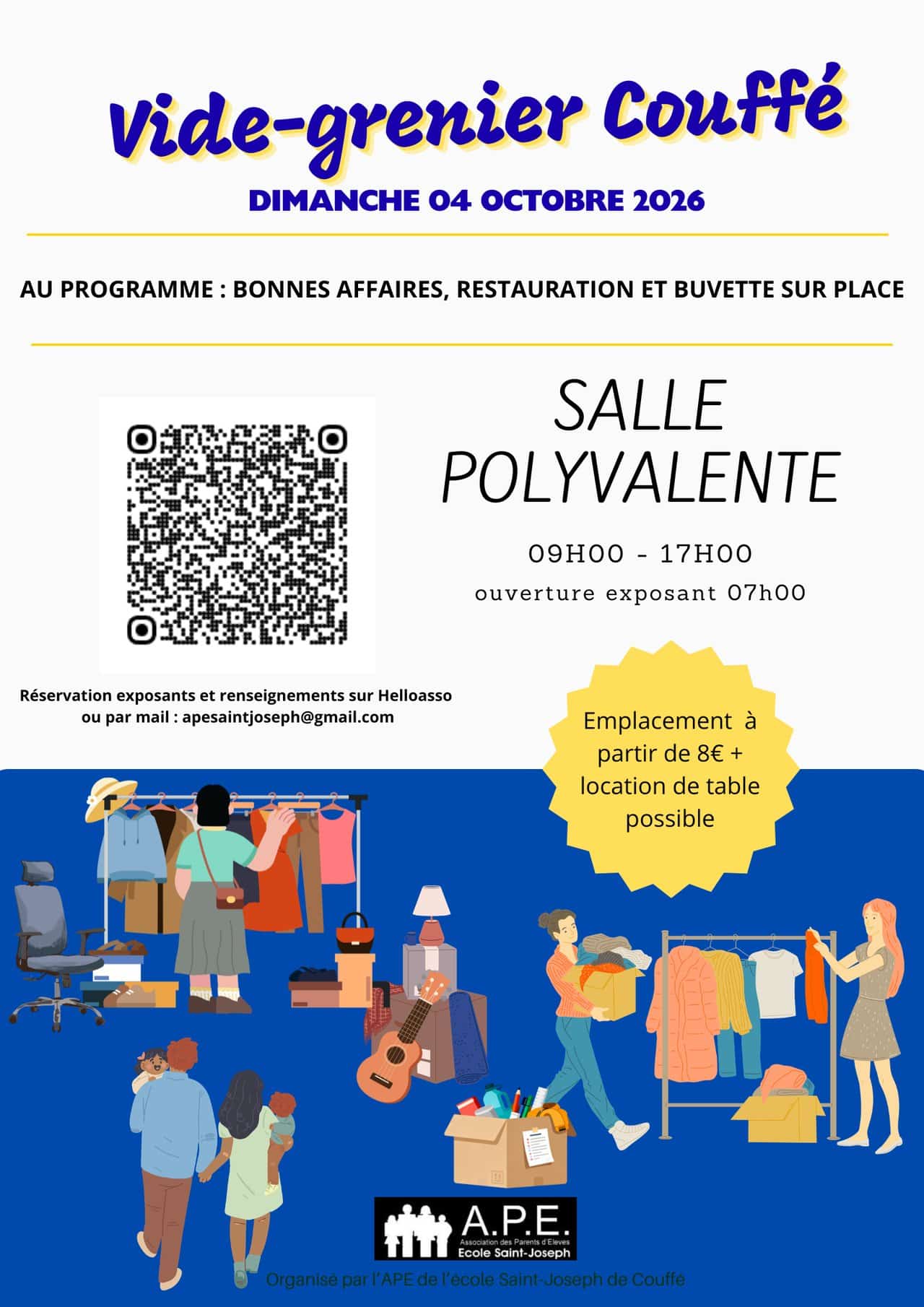 Vide-greniers organisé par l’APE de l’école St Joseph